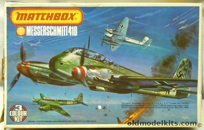 Matchbox 1/72 Messerschmitt Me-410  Hornet  - 11/ZG.26 'Hortst Wessel' May 1944 / 1 Staffel 'Edelweiss' Kampfgeshwader 51 Beauvais France February 1944, PK-113 plastic model kit